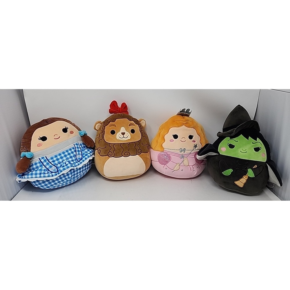 Squishmallows Wizard Of Oz 4 Piece Set Dorothy Lion Witch Glinda 8‎ Inch Size OS